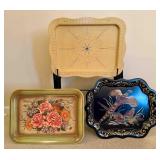 Vtg. Tv Trays & Serving Trays