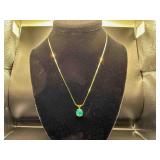 14k Italian Gold Chain w/ Amozonite Stone