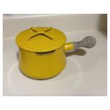 Vtg. Dansk Kobenstyle Yellow  Saucepan w/ Lid
