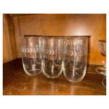 6 Vtg. Anchor Hocking Glasses