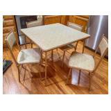 Vtg. Folding Table & 4 Chairs