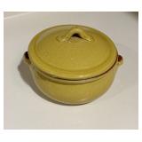 Vtg. Yellow Covered Casserole Dish