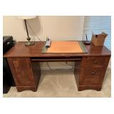 Vtg.-Style Home Office Desk with Storage