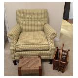 Mid-Century Modern Vibe Armchair, Basket and Woven