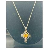 Sterling Silver Chain w/ Cross Pendant