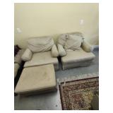 2 Broyhill Chairs & Ottoman
