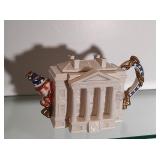 Fitz and Floyd White House Teapot