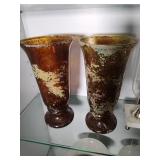 2 Bombay Glass Vases