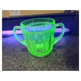 Knife and Fork Anchor Hocking Uranium Glass