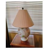 Heavy Ceramic Floral Motif Lamp