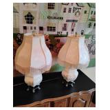 Matching Pair Porcelain Table Lamps