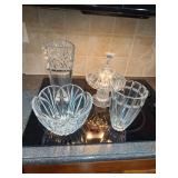 Crystal Vases, Bowl, & Compote