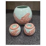 Shafford Vase & 2 Candle Votives