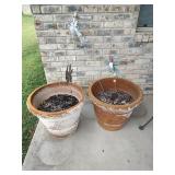 2 Plastic Planters