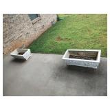 2 Concrete Planters - Read Details