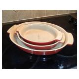 3 Le Creuset Casserole Dishes