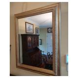 Large Gold Painted Wood Framed Mirror