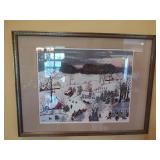 Grandma Moses Print "It Snows, Oh It Snows"