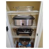 Roaster, 2 Slow Cookers, Electric Skillet