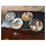 4 Norman Rockwell Plates