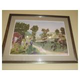 Grandma Moses Print "Mary and the Little Lamb"