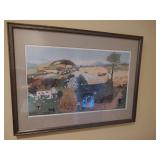 Grandma Moses Print "In Harvest Time"