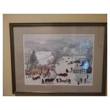 Grandma Moses Print "A Frosty Day"