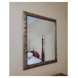 Beveled Glass Wood Framed Mirror