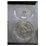 Clear Glass Lot Chip and Cake Plate