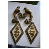 Vtg Plastic Wall Set
