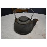 Vtg Cast Iron Tea Kettle