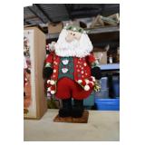 28" Fabric Santa with Base and Box