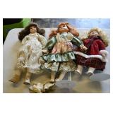 Porcelain Doll Lot x 3