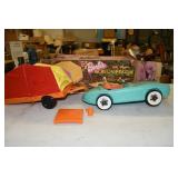 Vtg Barbie Mercedes and Pop Up Camper