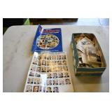Box of Stamps and Stamps Collecting Album