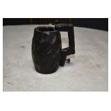 Vtg Handmade Carved Wood Mug/Stein