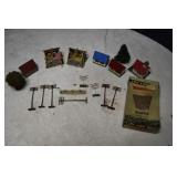 Vtg Plastic Houses/Poles for Train Set
