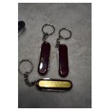 Set of Advertising Pocket Knives Keychains