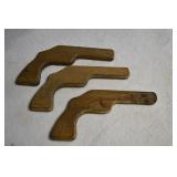 Lot of 3 Wood Toy Guns