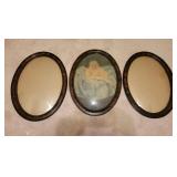 Three Oval Wood Frames