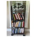 Ornate Metal And Wood Shelving Unit