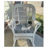 White Wicker Rocking Chair