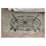 Ethan Allen Glass Top Coffee Table