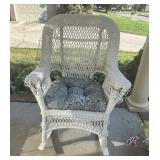 White Wicker Rocking Chair