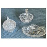 Vtg-Style Pressed Crystal Glass Pieces