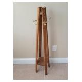 Wooden Hat and Coat Stand