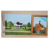 Two Framed Landscape Paintings