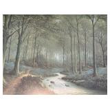 1970s Framed Woodland Scene