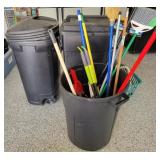 Trash Cans and Cleaning Tools