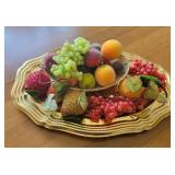 Decorative Fruit with Golden Tray